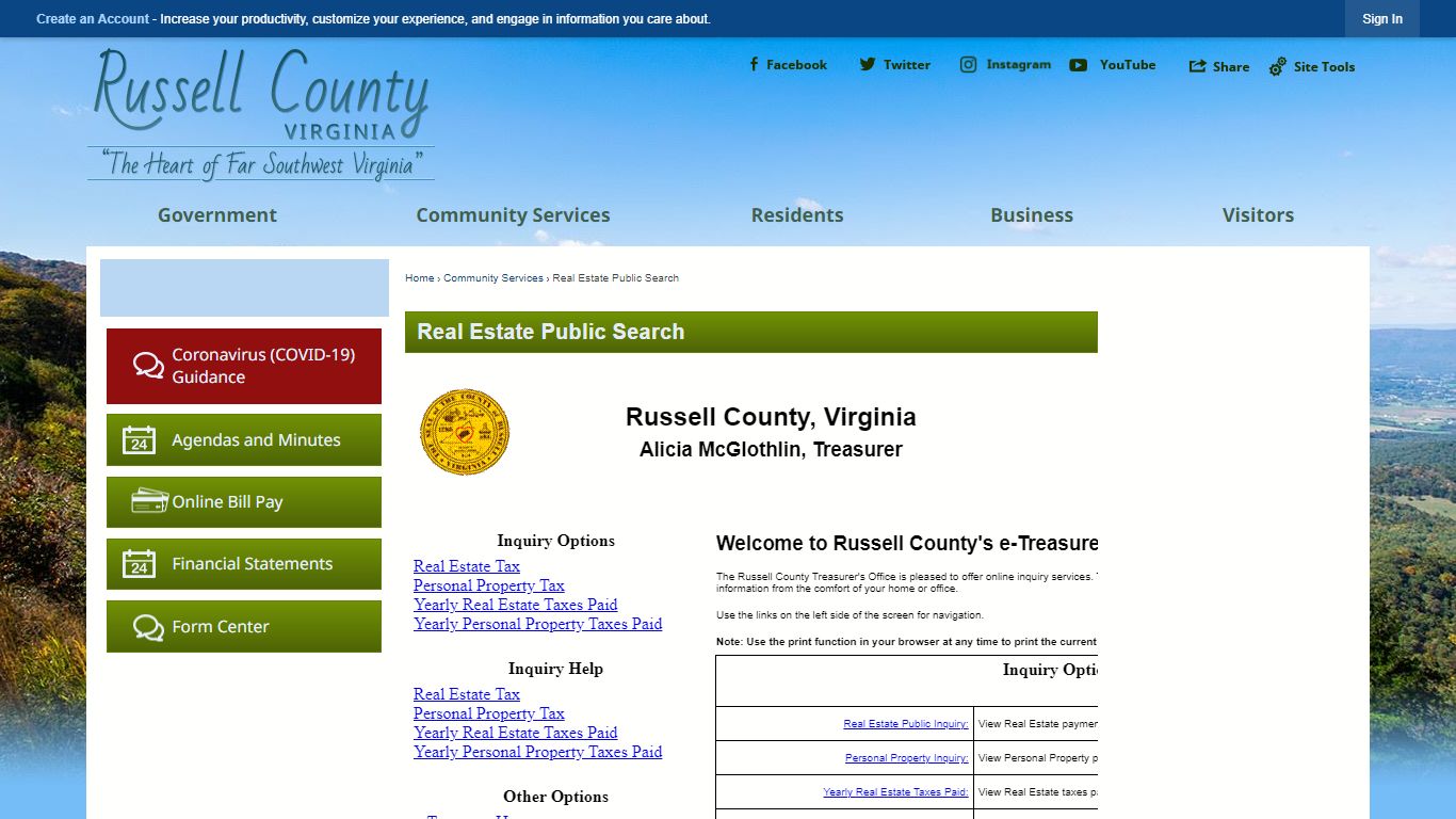 Real Estate Public Search | Russell County, VA
